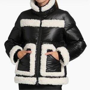 Mercer Collective Faux-Shearling-Trim Down Puffer Coat